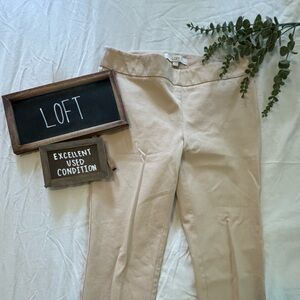 EUC + LOFT + Khaki Petites Trousers